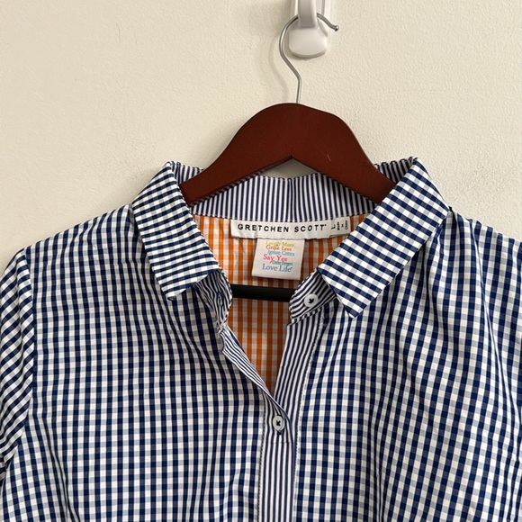 Gretchen Scott Priss Blouse - Gingham L - Picture 5 of 11